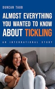 The cover of the book shows the title and author name in the top half and a woman laughing as she's being tickled on a couch at the bottom. 